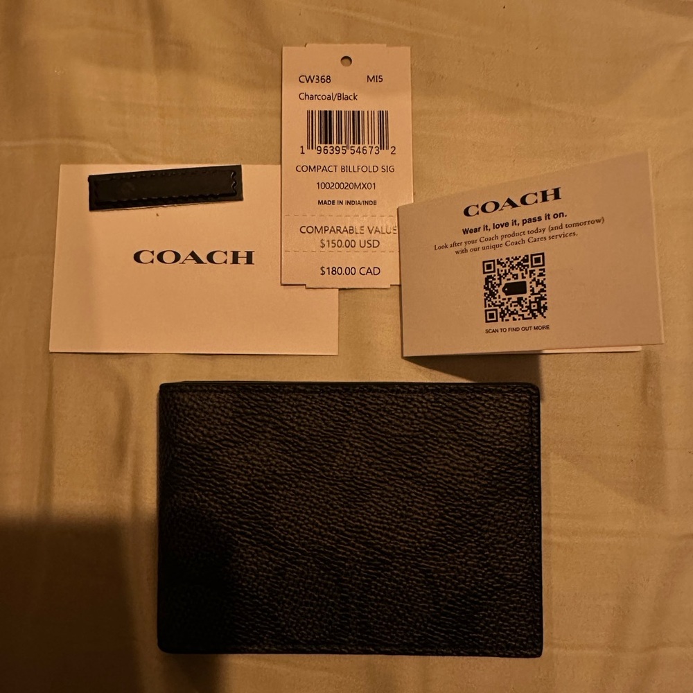 Coach Men's Black Leather Wallet